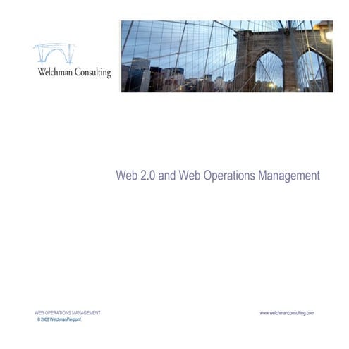 Web 2.0 and Web Operations