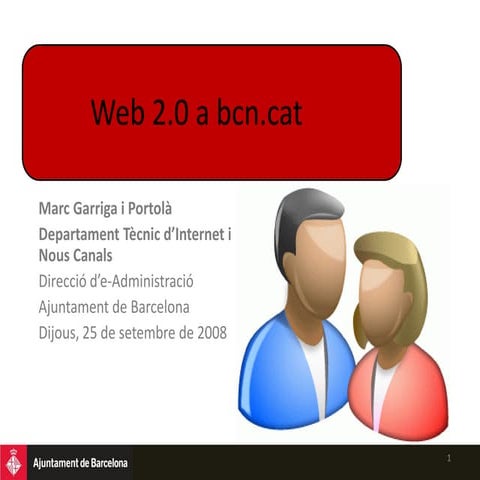 Presentació de Web 2.0 a l'Ajuntament de Barcelona