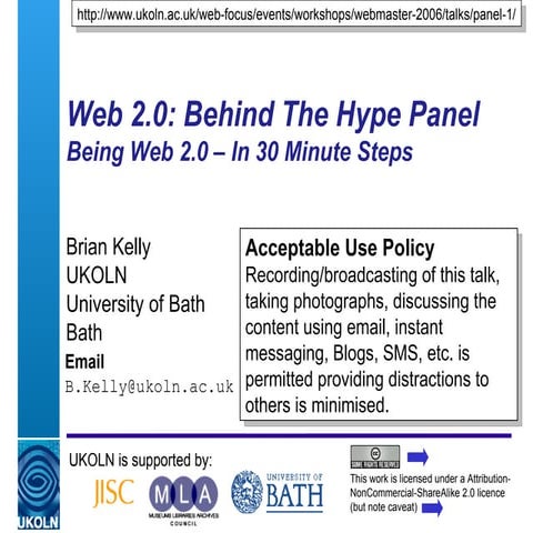 Web 2.0: Behind The Hype Panel
