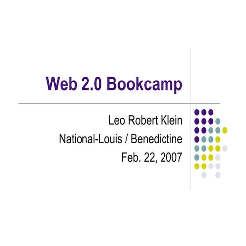 Web 2.0 Bootcamp