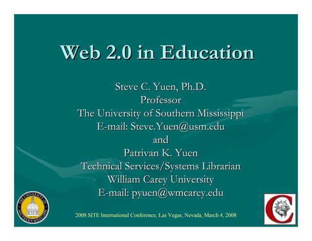 Web 2.0 in Education