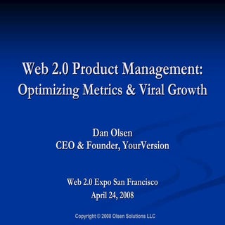 Web 2.0 Product Management by Dan O...