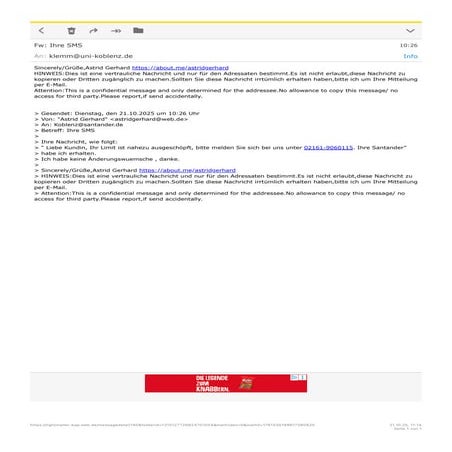 Banking accounts-communication via WEB.DE - E-Mail- Fw- Ihre SMS.pdf