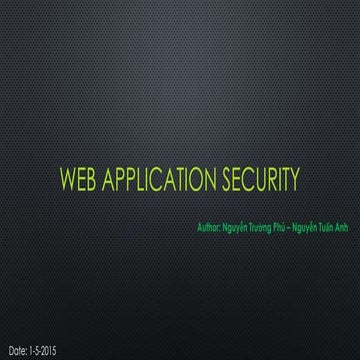 Web application-security | PPTX