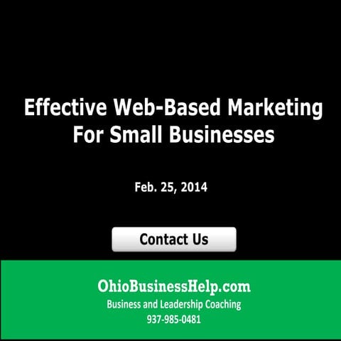 Web Based Marketing 2014