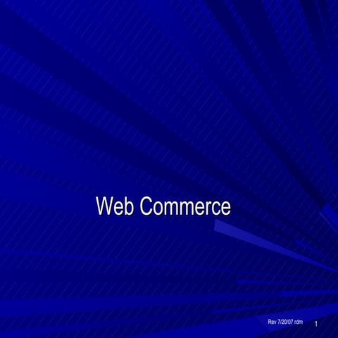 Web Commerce