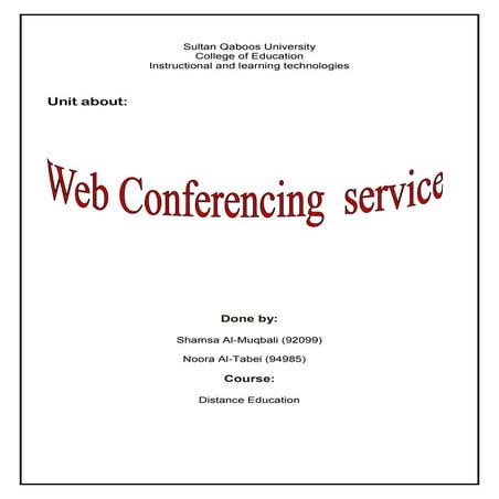 Web - conferencing