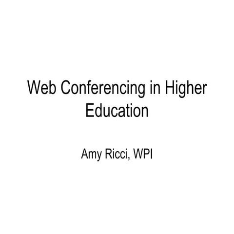 Web Conferencing Overview Handouts.ppt