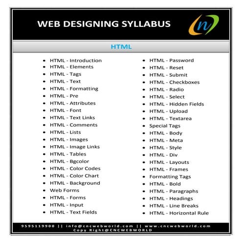 Web desigining-cleasses-in-pune-syllabus
