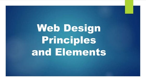 Web design principles and elements Erica jane Marabe | PPT