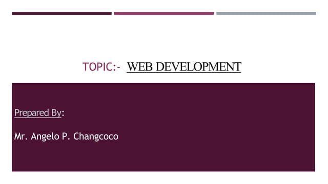 Web-Development Powerpoint Presentation.