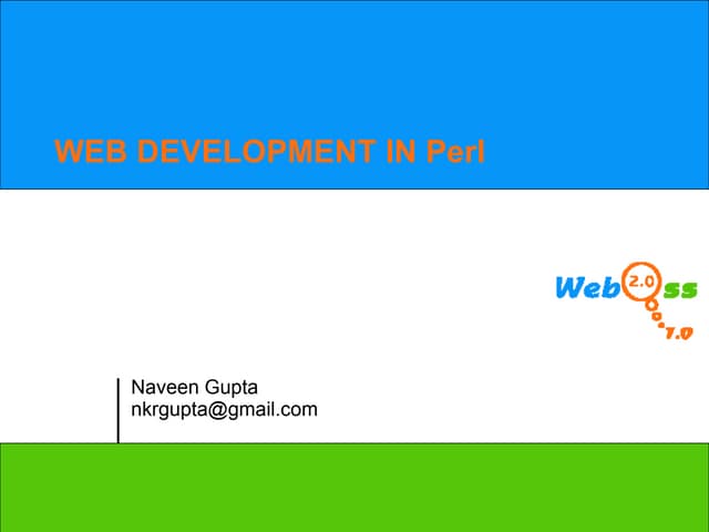 Web Development in Perl