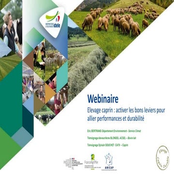 [Webinaire ECD] Élevage caprin : activer les bons leviers pour allier perform...