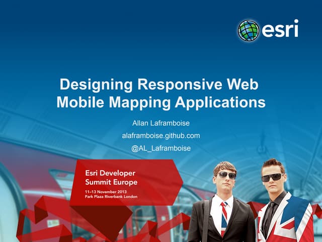 Building responsive web mobile mapping applications