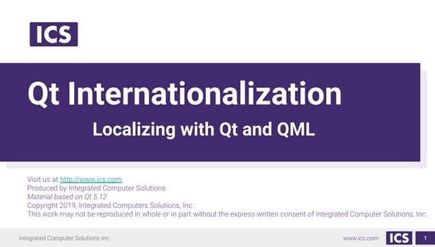 Qt Internationalization