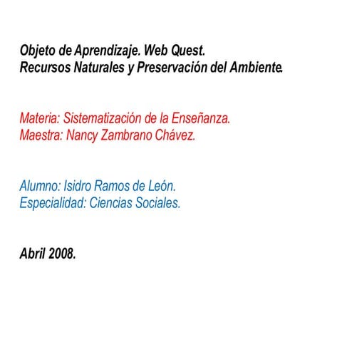 Ejemplo de webquest | PPTX