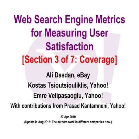Web search-metrics-tutorial-www2010-section-3of7-coverage