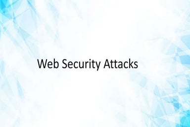 Web Security Attacks