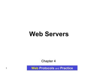 Web Servers (ppt)
