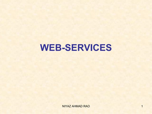Web Services Part 1