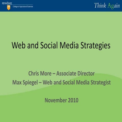 Extension Websites and Social Media Strategies 