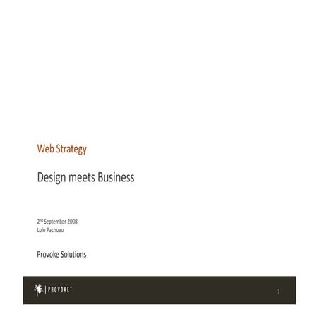 Web Strategy @ Upanz