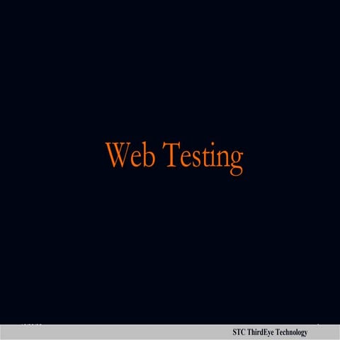 Web Testing
