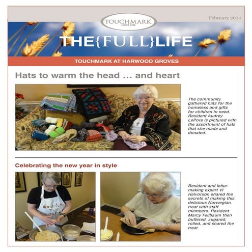 Touchmark at Harwood Groves - April 2014 Newsletter | PDF