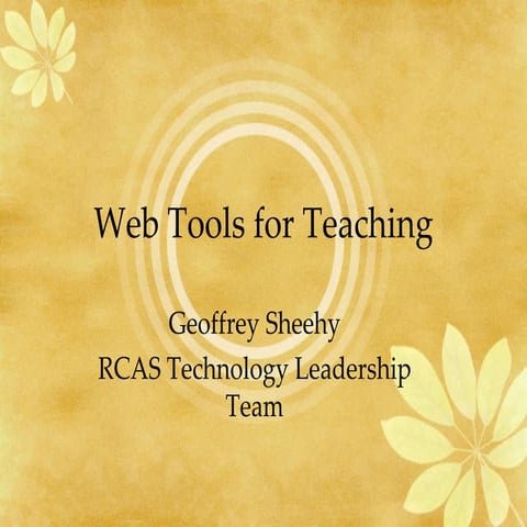 Web Tools for Teaching