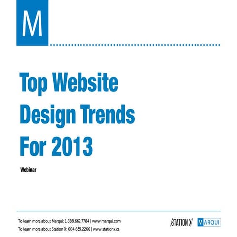 Top Web Design Trends 2013