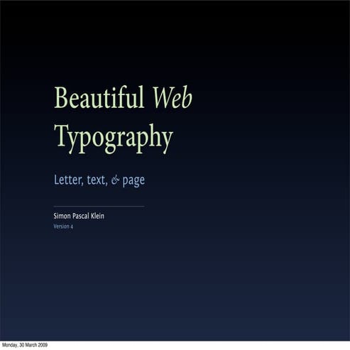 Beautiful Web Typography (#4)