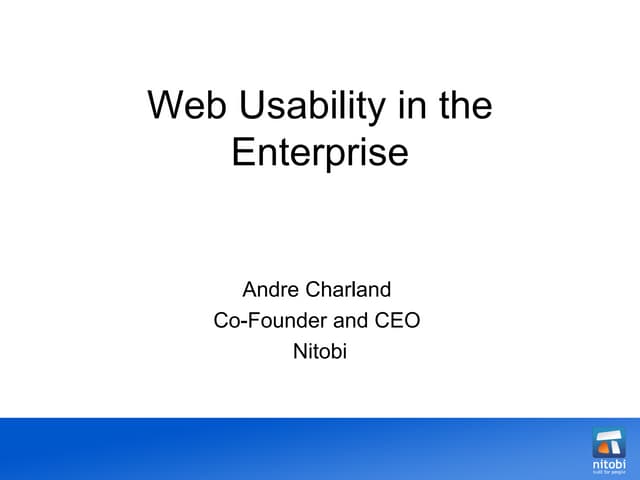 Web Usability in the Enterprise with Ajax