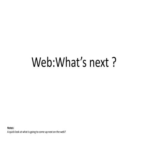 Web what-next-concise