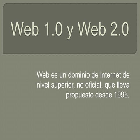 Web 1.0 y 2.0