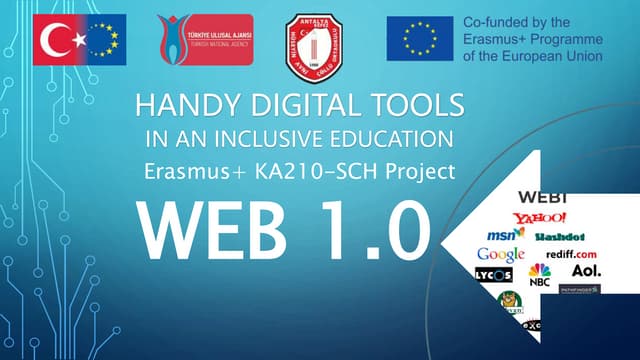 WEB Tools 1.0 araçları ile ilgili bir tanıtım sunusu