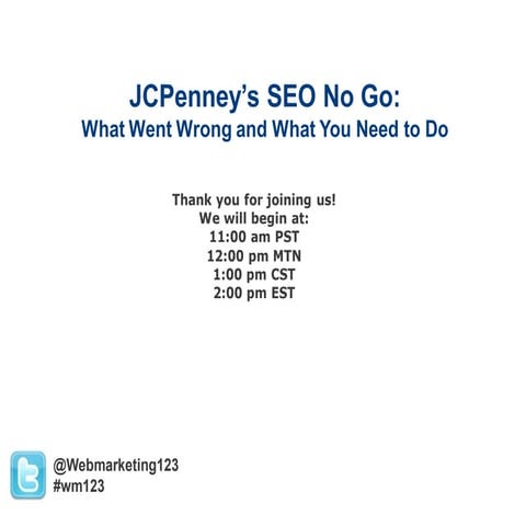 Web123 JCPenney's SEO No Go-What Went Wrong