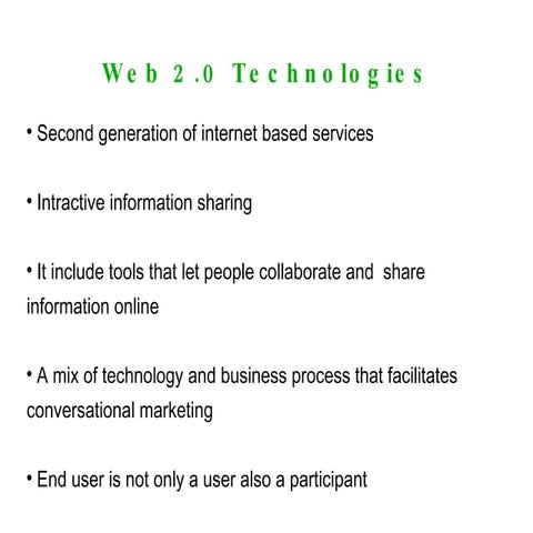 Web 2 0 Technologies