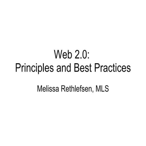 Web 2.0 for QUEST group, June 2009