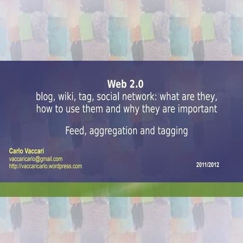 Web2.0 2012 - lesson 6 - web feed