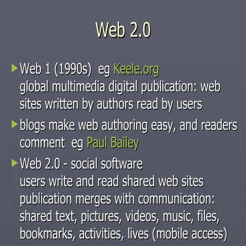 Web 2.0 and teaching
