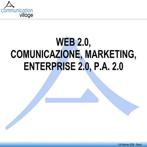 Web 2.0, comunicazione e marketing