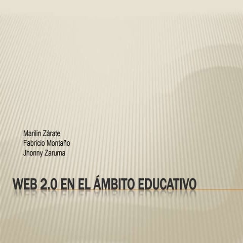 Web 2.0 en el ámbito educativo