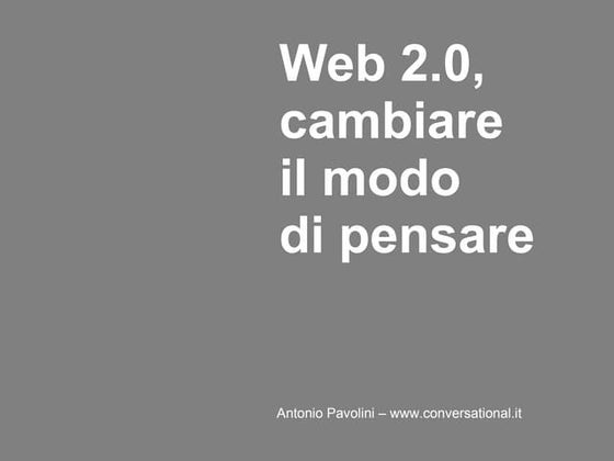 Web 2.0 e nuove strategie di marketing