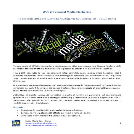 Web 2.0 e social media marketing 15feb12
