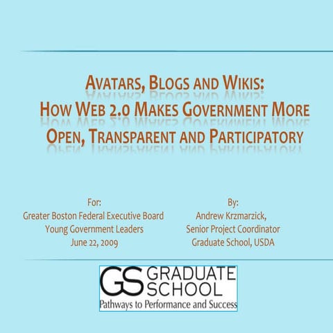 Web 2.0 for Greater Boston Federal Executive Board (FEB)