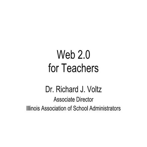 Web 2.0 For Teachers