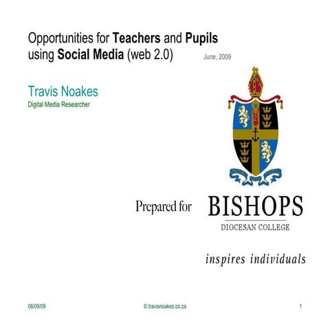 Web 2.0 For Teachers And Pupils To Diocesan College Executive