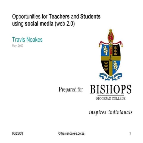 Web 2.0 For Teachers And Students At Diocesan College Bishops