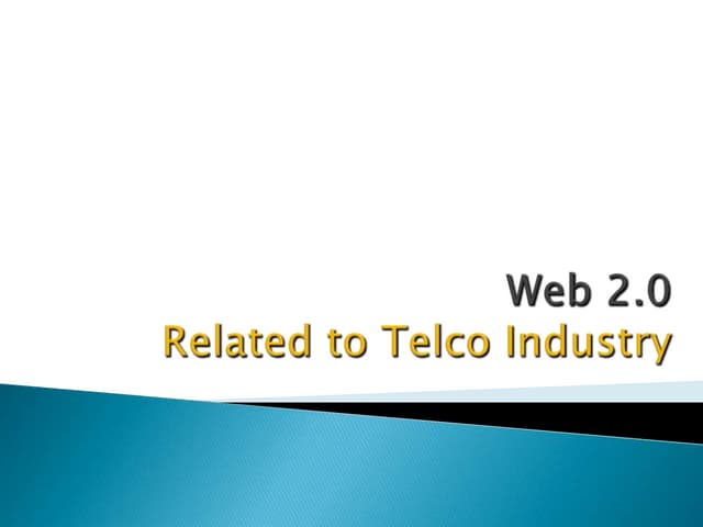 Web 2.0 for telcos