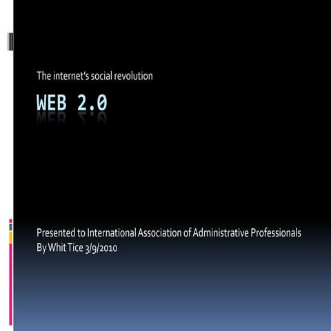 Web 2 0 IAAP presentation